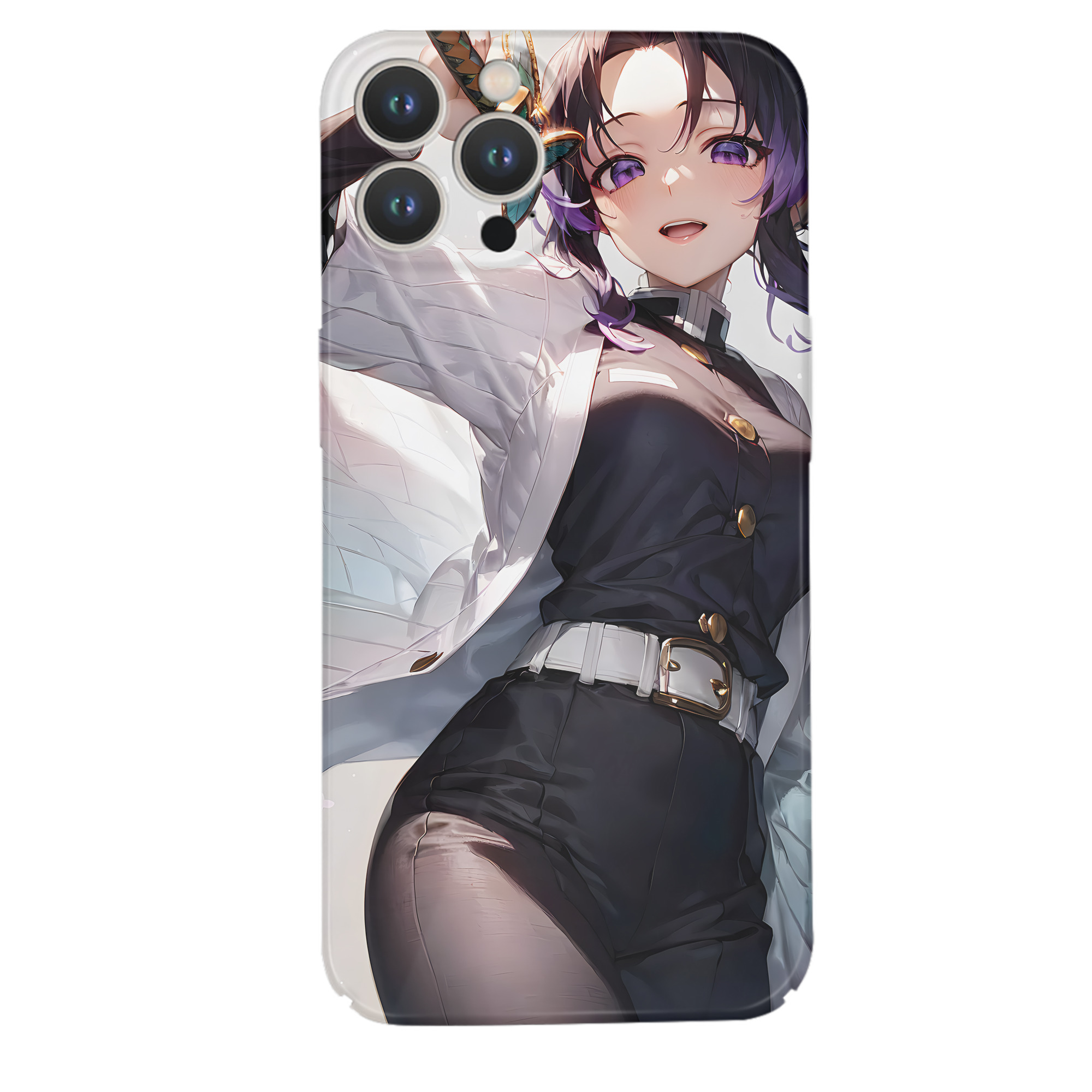 （画像用） 鬼滅の刃（きめつのやいば）蟲柱-胡蝶 しのぶ／こちょう しのぶ Kochou Shinobu 【iPhone 14シリーズ対応】ハードケース